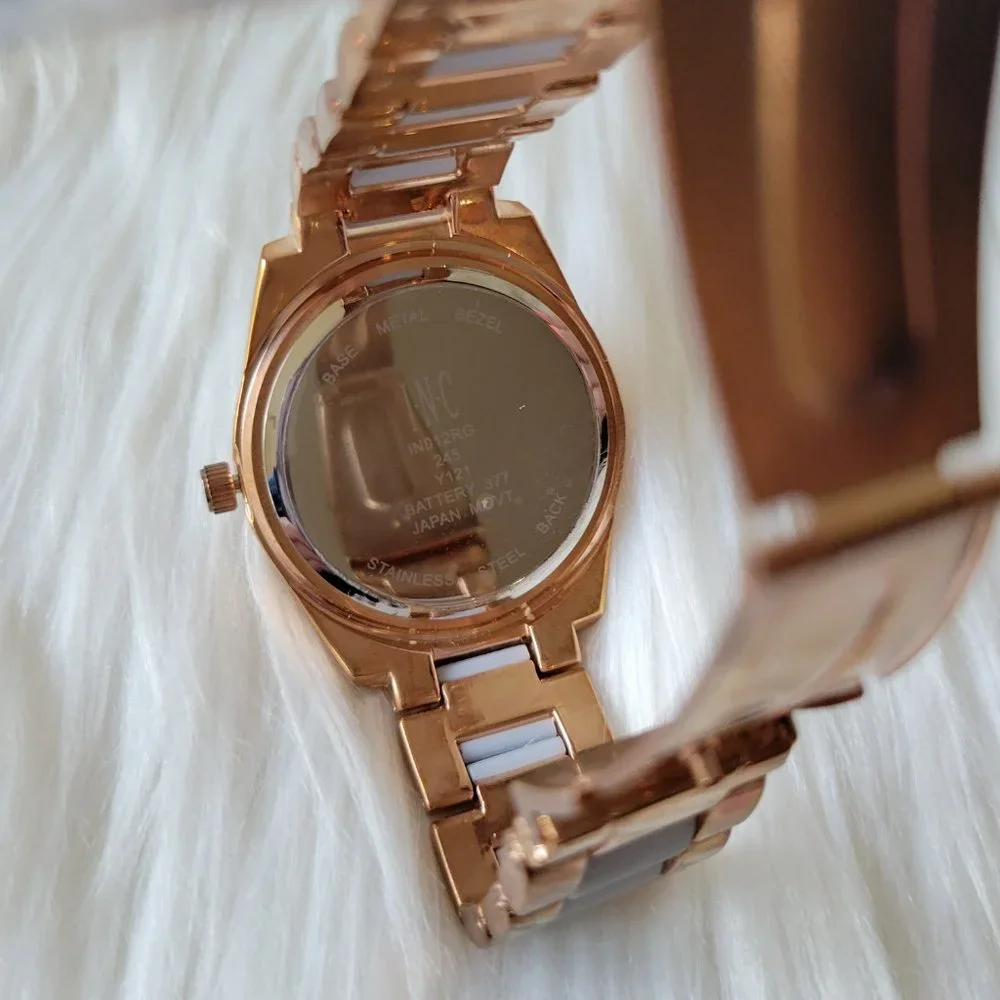 INC Floral Dial Fashion Watch